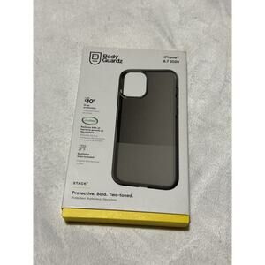BodyGuardz STACK Case for iPhone 12 Pro Max 6.7" Black Two-Toned Antimicrobial